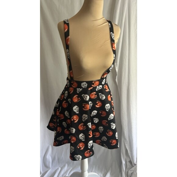 NWT Halloween Michael Myers Pumpkin Suspender Skirt Horror Hot Topic small - Picture 8 of 8